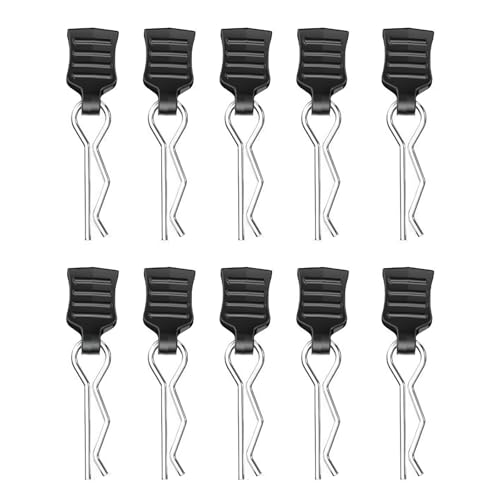 10 Stücke RC Karosserie Clips Deerc Ersatzteile mit Aufreißlaschen RC Körper Shell Pin Karosserie Clips Rc Karosserieklammern Bent Springy für 1/10 1/12 1/16 Fernbedienung Auto Shell Modell Ersatzteil von CHDZSW