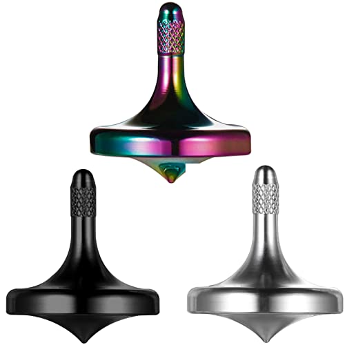 Luxuriöser Kreisel aus reinem Kupfer, Metall-Spielzeugkreisel, die perfekte Balance zwischen Leistung und Schönheit. Drehen Sie sich für mehr als 4 Minuten weiter (Pro-3 Stück, schwarz + silber + Luxuriöser Kreisel aus reinem Kupfer, Metall-Spielzeugkreisel, die perfekte Balance zwischen Leistung und Schönheit. Drehen Sie sich für mehr als 4 Minuten weiter (Pro-3 Stück, schwarz + silber + von CHEETOP
