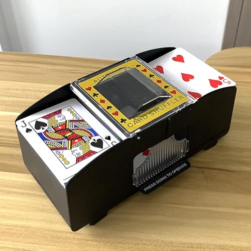 Automatischer Kartenmischer (1-2 Deck), batteriebetriebene elektrische Kartenmischmaschine, für Familienfeier-Poker von CHEKZ