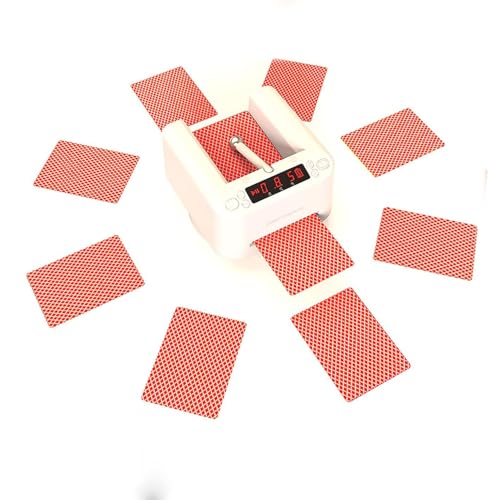 Electric Card Dealer Machine, 360° Rotierende Universal Anti-Cheating Playing Card Trading Tool Poker Rotating Card Dealer von CHEKZ