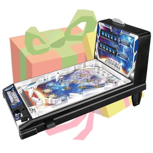 Mini-Flipper-Spielautomat, Miniatur-Flipperautomaten für Jungen und Mädchen, Weihnachtsgeburtstagsfeier, mit digitaler LED-Anzeigetafel von CHEMYO