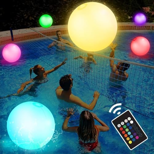 CHENBOOW Aufblasbarer LED Leuchtender Wasserball,2 Stück Schwimmende Poolbeleuchtung,Led Kugelleuchte,Strandball,Wasserball Aufblasbar,Pool Spielzeug,für Strand Pool Party Outdoor Spiele CHENBOOW Aufblasbarer LED Leuchtender Wasserball,2 Stück Schwimmende Poolbeleuchtung,Led Kugelleuchte,Strandball,Wasserball Aufblasbar,Pool Spielzeug,für Strand Pool Party Outdoor Spiele von CHENBOOW
