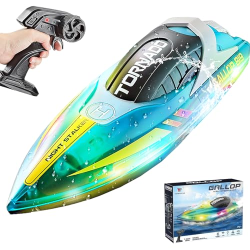 CHENBOOW Ferngesteuertes Boot,RC Boot mit LED-Licht,2,4-GHz Rennboote,Speedboot Poolspielzeug,Spielzeugboot,für Kinder,Erwachsene,Seen,Poolspielzeug CHENBOOW Ferngesteuertes Boot,RC Boot mit LED-Licht,2,4-GHz Rennboote,Speedboot Poolspielzeug,Spielzeugboot,für Kinder,Erwachsene,Seen,Poolspielzeug von CHENBOOW