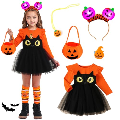 CHENBOOW Halloween Kürbis Kostüm,Kinder Kürbis Kostüm,Pumpkin Halloween Cosplay Party Kleidung,Mädchen Langarm,Orange Pumpkin zum Verkleiden,für Karneval,Fasching,Mottoparty CHENBOOW Halloween Kürbis Kostüm,Kinder Kürbis Kostüm,Pumpkin Halloween Cosplay Party Kleidung,Mädchen Langarm,Orange Pumpkin zum Verkleiden,für Karneval,Fasching,Mottoparty von CHENBOOW