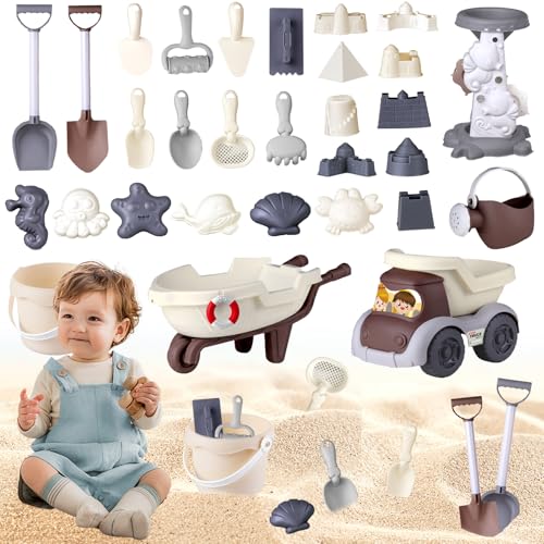CHENBOOW Sandspielzeug Set,30 Stück Sandkasten Spielzeug,Sandspielzeug Strandspielzeug Kinder,Sandförmchen Sandschaufel Kinder,Gartenspielzeug,Outdoor Spielzeug für Jungen Mädchen von CHENBOOW