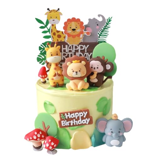 10 Stück Dschungel Tortendeko Tiere, Dschungel Kuchendeko, Cake Topper Zoo Tortendeko, Safari-Waldtiere, Giraffe, Löwe, Affe, Elefant, Charakter, Kuchendekoration Geburtstag Junge Mädchen 10 Stück Dschungel Tortendeko Tiere, Dschungel Kuchendeko, Cake Topper Zoo Tortendeko, Safari-Waldtiere, Giraffe, Löwe, Affe, Elefant, Charakter, Kuchendekoration Geburtstag Junge Mädchen von CHENGLI