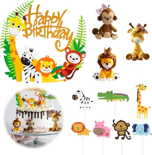 11Stück Dschungel Tortendeko Tiere, Dschungel Kuchendeko, Cake Topper Zoo Tortendeko, Safari-Waldtiere, Giraffe, Löwe, Affe, Elefant, Charakter, Kuchendekoration Geburtstag Junge Mädchen 11Stück Dschungel Tortendeko Tiere, Dschungel Kuchendeko, Cake Topper Zoo Tortendeko, Safari-Waldtiere, Giraffe, Löwe, Affe, Elefant, Charakter, Kuchendekoration Geburtstag Junge Mädchen von CHENGLI