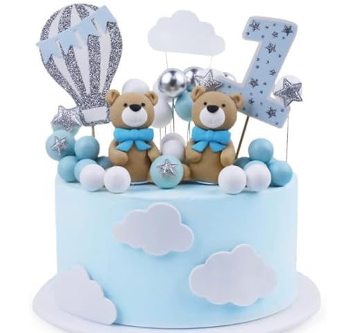 49 Stück Teddybär Babyparty Kuchen Dekoration Set 1 Geburtstag Kuchen Topper Baby Dusche Party Junge Mädchen Geburtstag Party Kuchen Dekor Teddybär Geburtstagstorte Deko Blau 49 Stück Teddybär Babyparty Kuchen Dekoration Set 1 Geburtstag Kuchen Topper Baby Dusche Party Junge Mädchen Geburtstag Party Kuchen Dekor Teddybär Geburtstagstorte Deko Blau von CHENGLI