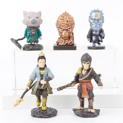 CHENGLI 5PCS Black Myth Figur Mini Figuren Gaming Black Myth Multiplayer Spiel Figuren Collectible Partybedarf für Geschenk für Gamer 4-6,5cm Ab 3+ Jahren von CHENGLI