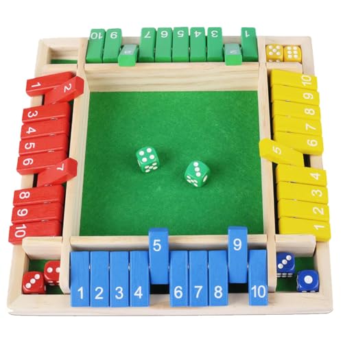 CHENGLI Deluxe Shut The Box Schließ die Box Würfelspiel Shut The Box Spiel Würfelspiel Klassisches Würfelspiel aus Holz Shut The Box Holzbrett Zahlenspiel Party Familie Eltern Kind Interaktives Spiel CHENGLI Deluxe Shut The Box Schließ die Box Würfelspiel Shut The Box Spiel Würfelspiel Klassisches Würfelspiel aus Holz Shut The Box Holzbrett Zahlenspiel Party Familie Eltern Kind Interaktives Spiel von CHENGLI