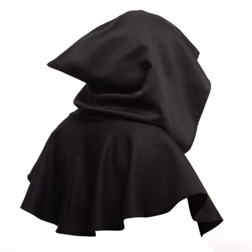 CHENGZI Halloween Cosplay Tod Cape Kurze Kapuze Umhang Zauberer Hexe Kostüme Vampir Teufel Zauberer Schwarzes Cape Cowl Party Zubehör von CHENGZI
