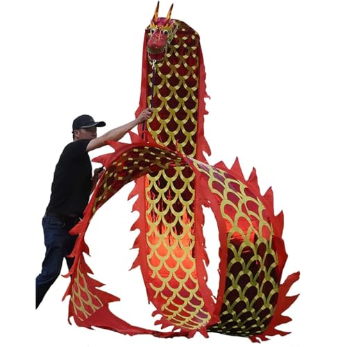 CHENHOJU Dragon Poi Luftschlangen – 12 m lang für Drachentanz, Fitnessübungen, Phoenix 3-Körperformung, Partyspiele und Outdoor-Spiele, Jonglier-Sets (8 m) von CHENHOJU