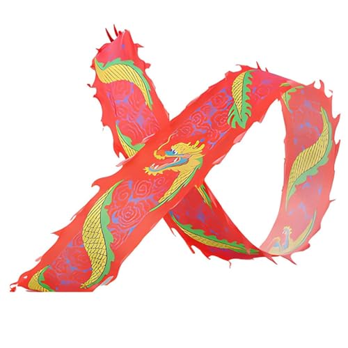 CHENHOJU Dragon Poi Luftschlangen – 12 m lang für Drachentanz, Fitnessübungen, Phönix-Körperformung, Partyspiele und Outdoor-Spiele, Jonglier-Sets (Rotation, 6 m) von CHENHOJU