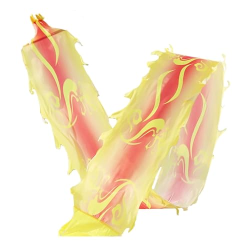 Flinging Dragon Poi Dragon Dance Fitness Wurfschlangen, Seide, fließend, schütteln und schleudern, chinesische Aldults, Fitnessgerät, Jongliersets (Beige, 6 m) von CHENHOJU
