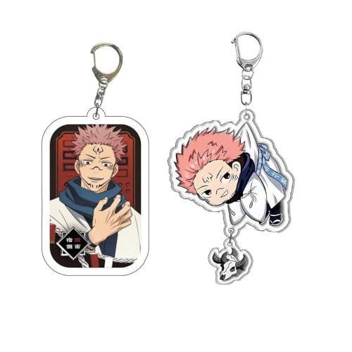 2 Stück JujutsKaisens Anhänger Anime Charakter Cosplay Zubehör Acryl Kette Schmuck (D) von CHENJIRA