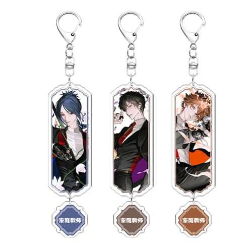 3 Stück Katekyo Reborns Figuren Long Anhänger Cool Anime Charakter Cosplay Zubehör Acryl Kette Schmuck von CHENJIRA