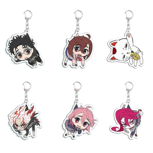 6 Dandadans Figuren Anhänger Niedlich Charakter Cosplay Zubehör Dandadang Acryl Kette Schmuck von CHENJIRA