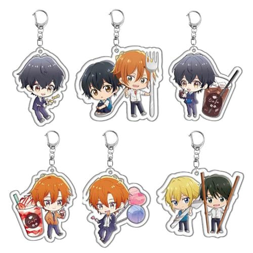 6 Sasaki＆Miyano Anhänger Niedlich Figuren Cosplay Accessories Zubehör Acryl Kette Schmuck von CHENJIRA
