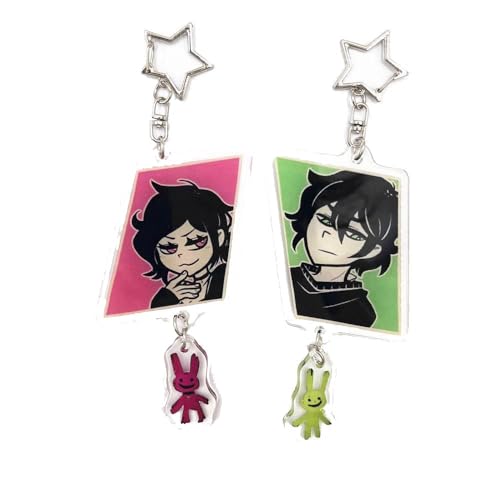 Andy＆Leyley Coffin Langer Anhänger Spiel Charakter Cosplay Kette Schmuck - Acryl Mehrfarbig 2 Set von CHENJIRA