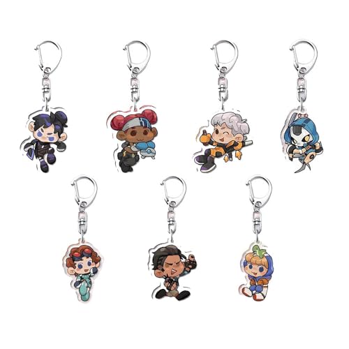 ApexLegendary Figuren Anhänger Niedlich Charakter Cosplay Zubehör Acryl Kette Schmuck - Mehrfarbig 7 Set von CHENJIRA