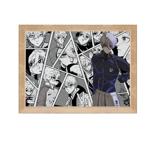 Blau Lock Anime Puzzle - Blau Lock Nagi Figur Holz Puzzles 120pcs 20 * 25cm (A) von CHENJIRA