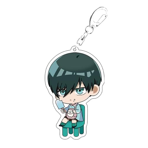 Bleu Locks Schlüsselanhänger Niedlich Anime Figuren Cosplay Zubehör Bleu Locks Acryl Kette Schmuck (F) von CHENJIRA