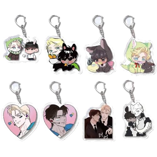 Codename Anastasias Figuren Anhänger Niedlich Charakter Cosplay Zubehör Acryl Kette Schmuck - Mehrfarbig 8 Set von CHENJIRA