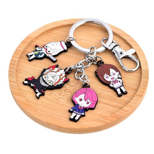 Dandadans Figuren Anhänger Anime Charakter Cosplay Kette Schmuck - Metall, Mehrfarbig, 4 in 1 (B) von CHENJIRA