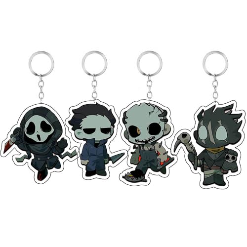 Dead Daylight Figuren Anhänger Niedlich Charakter Cosplay Zubehör Acryl Kette Schmuck - Mehrfarbig 4 Set von CHENJIRA