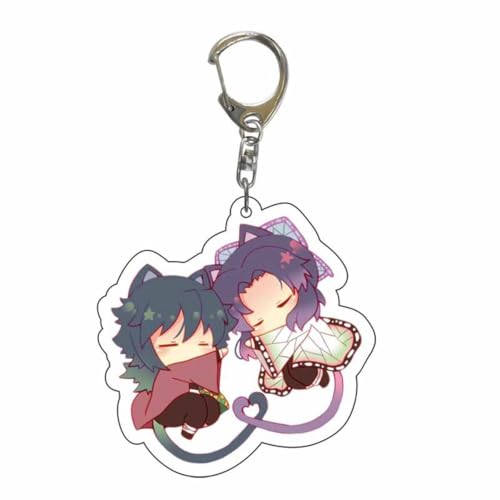 Demon Obanai Mitsuri Anime Schlüsselanhänger Tokitou Figur Anhänger - Kimetsu Acryl Keychain (B) von CHENJIRA