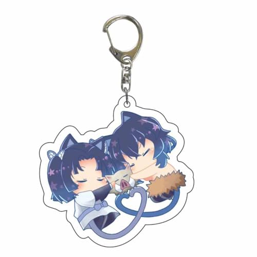 Demon Obanai Mitsuri Anime Schlüsselanhänger Tokitou Figur Anhänger - Kimetsu Acryl Keychain (D) von CHENJIRA