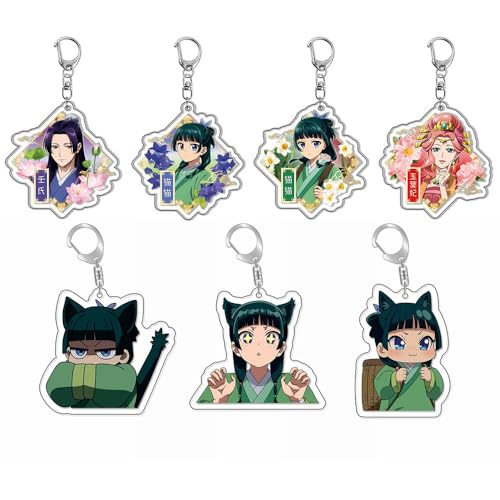 Die Tagebücher Der Apothekerin Figuren Schlüsselanhänger Niedlicher Charakter Cosplay Acryl Kette Schmuck - Mehrfarbig 7 Set von CHENJIRA