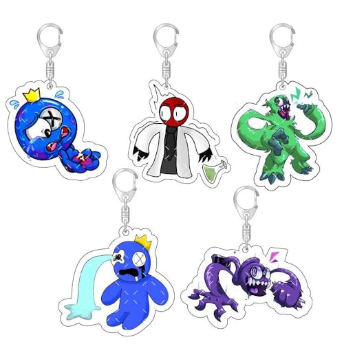 Friend Rainbow Anhänger Spiel Figuren Cosplay Zubehör Kette Schmuck - Acryl Mehrfarbig 5 Pieces von CHENJIRA