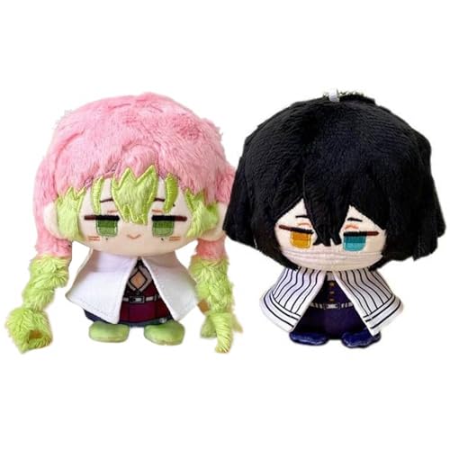 Ghost Slayers Obanai＆Mitsuri Plüschpuppe Niedlich Figuren Anime Ghost Slayers Plüsch - 4.75 Inch / 12 cm Kuscheltier, Mehrfarbig, 2 Set von CHENJIRA