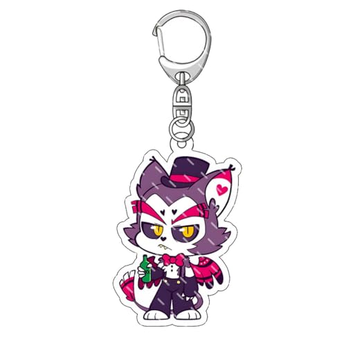 HazbinsHotel Chibi Figure Anhänger Cartoon Charakter Cosplay Zubehör Acryl Kette HazbinsHotel Figuren Schmuck (A) von CHENJIRA
