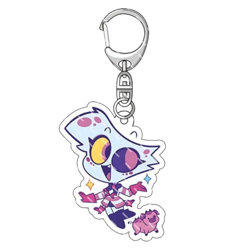 HazbinsHotel Chibi Figure Anhänger Cartoon Charakter Cosplay Zubehör Acryl Kette HazbinsHotel Figuren Schmuck (B) von CHENJIRA