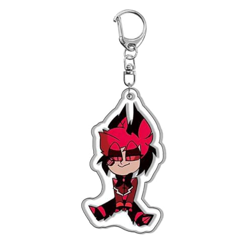 HazbinsHotel Chibi Figure Anhänger Cartoon Charakter Cosplay Zubehör Acryl Kette HazbinsHotel Figuren Schmuck (C) von CHENJIRA