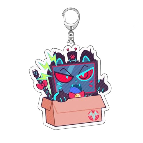 HazbinsHotel Chibi Figure Anhänger Cartoon Charakter Cosplay Zubehör Acryl Kette HazbinsHotel Figuren Schmuck (D) von CHENJIRA
