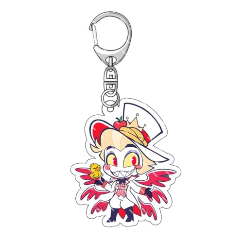 HazbinsHotel Chibi Figure Anhänger Cartoon Charakter Cosplay Zubehör Acryl Kette HazbinsHotel Figuren Schmuck (E) von CHENJIRA