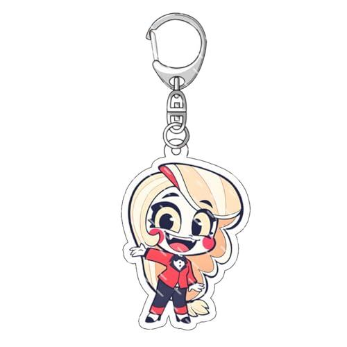 HazbinsHotel Chibi Figure Anhänger Cartoon Charakter Cosplay Zubehör Acryl Kette HazbinsHotel Figuren Schmuck (F) von CHENJIRA
