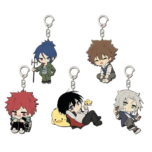 Katekyo Reborns Chibi Figure Anhänger Anime Charakter Cosplay Zubehör Acryl Kette Figuren Schmuck, 5 Stück von CHENJIRA