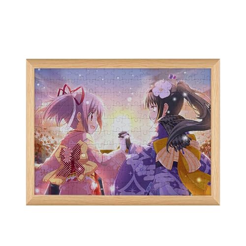 Madoka Homura Magica Puzzle - Puella Magi Madoka Holz Puzzles 120pcs 20 * 25cm (D) von CHENJIRA