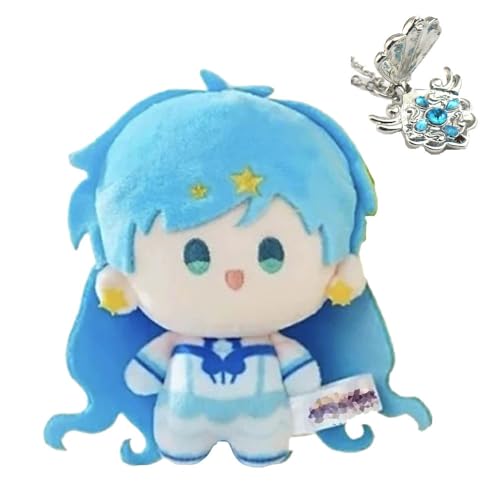 MermaidMelody Plüschpuppe Mit Halskette MermaidMelody Figure Plüsch - 4.75 Inch / 12 cm Kuscheltier, Mehrfarbig (Blue) von CHENJIRA