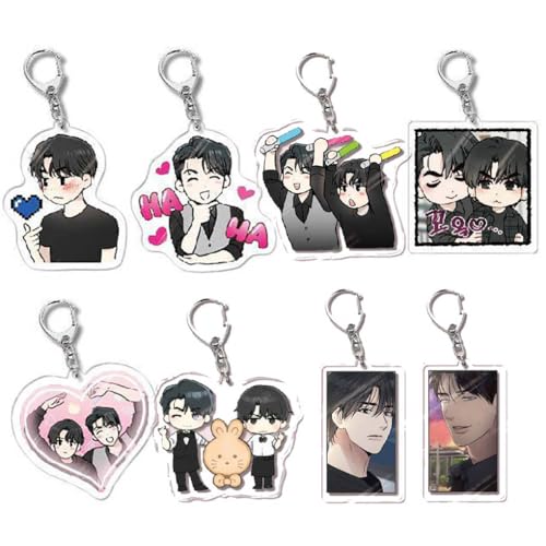 Paybacks Figuren Anhänger Niedlich Charakter Cosplay Zubehör Acryl Kette Schmuck - Mehrfarbig 8 Set von CHENJIRA