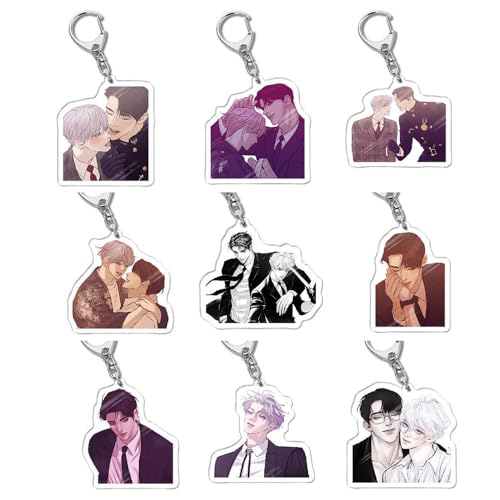 PearlsBoy Figures Figuren Anhänger Niedlich Charakter Cosplay Zubehör Kette Schmuck - Acryl Multicolor 9 Stück von CHENJIRA