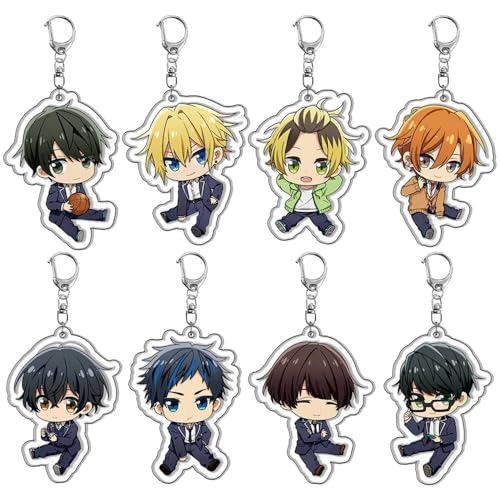 Sasaki＆Miyano Figuren Anhänger Niedlich Charakter Cosplay Zubehör Acryl Kette Schmuck - Mehrfarbig 8 Set von CHENJIRA