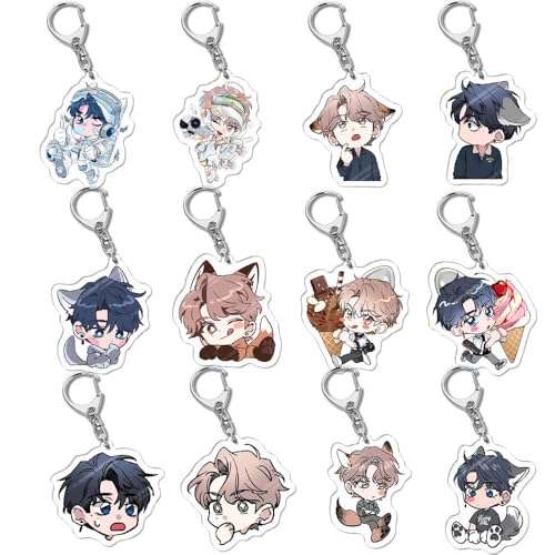 Sketchs Figuren Schlüsselanhänger Niedlicher Charakter Cosplay Kette Schmuck - Acryl Mehrfarbig 12 Stück Sketchs Figuren Schlüsselanhänger Niedlicher Charakter Cosplay Kette Schmuck - Acryl Mehrfarbig 12 Stück von CHENJIRA