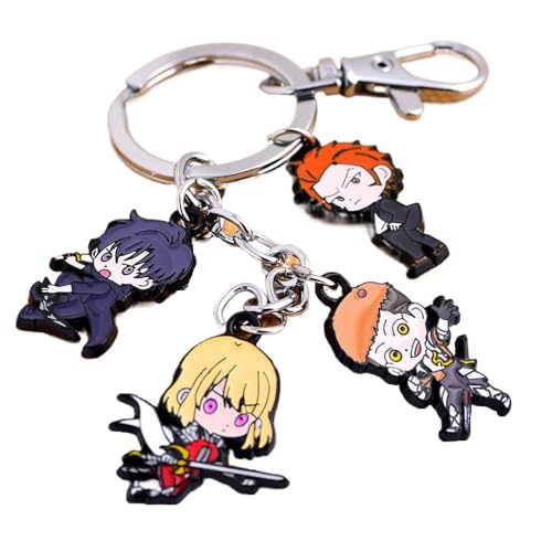 Solo Levelings Figuren Anhänger Anime Charakter Cosplay Kette Schmuck - Metall, Mehrfarbig, 4 in 1 (A) von CHENJIRA