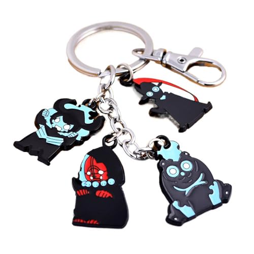 Solo Levelings Figuren Anhänger Anime Charakter Cosplay Kette Schmuck - Metall, Mehrfarbig, 4 in 1 (B) von CHENJIRA