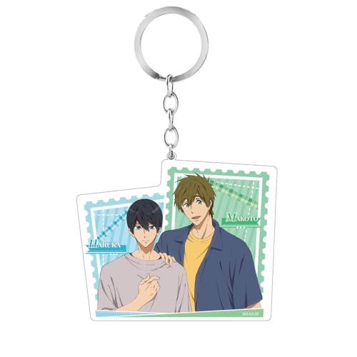 Swim Club Figuren Schlüsselanhänger Niedlich Charakter Cosplay Acryl Kette Swim Club Keychain (A) von CHENJIRA